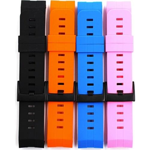 Outdoor Waterproof Rubber Watch Band Mens Watch-strap Steel Buckle for Suunto Spartan Ambit 3 Vertical Rubber Watches Band