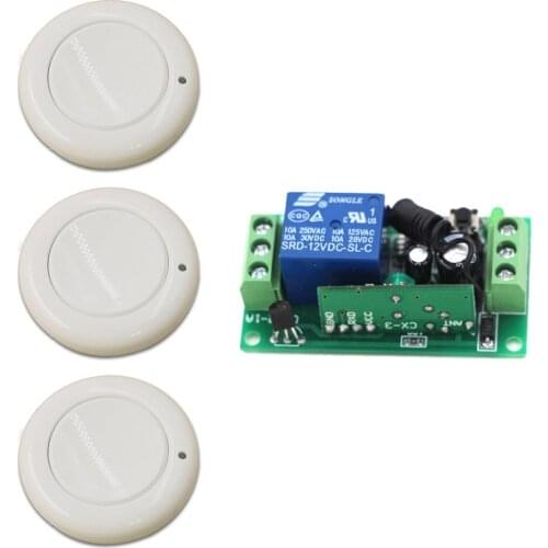New DC 9V 12V 24V 1 CH 1CH 1CH RF Wireless Remote Control Switch System,315/433 MHZ 3* Transmitter +1* Receiver Hot Sales