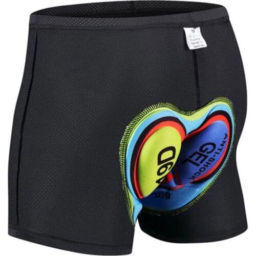Upgrade Mens GEL Pad Cycling Shorts 19D Mesh Cycling Underwear Shockproof Ridding Bike Underpant Breathable MTB Bicycle Shorts