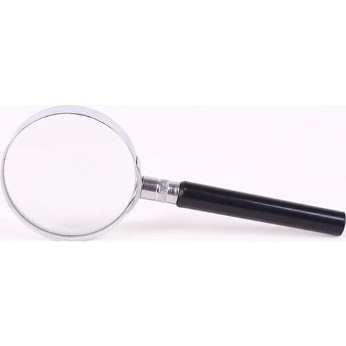 Portable Handheld Magnifying Glass 5 Times Reading Newspaper High Precision Semi-metal Magnifying Glass