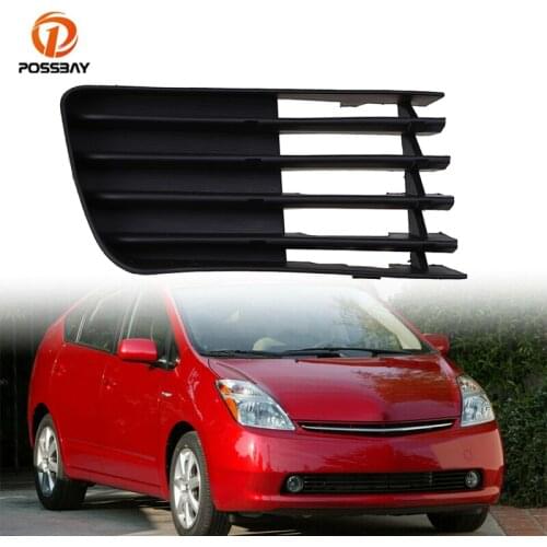 POSSBAY Car Front Bumper Fog Light Lamp Grille Trim Cover Exterior Parts for Toyota Prius (NHW20) 2004 2005 2006 2007 2008 2009