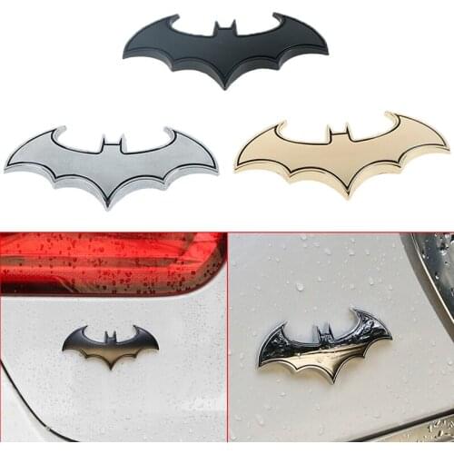 Cool Tail Decal Motorcycle Car Accessories Automobiles Metal Bat Auto Logo Car Styling Metal Bat Badge Emblem 3D Car Stickers