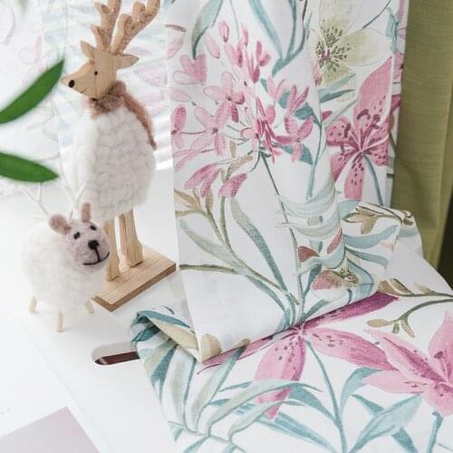 New Printing Stitching Plain Semi-shading Curtains for Living Dining Room Bedroom