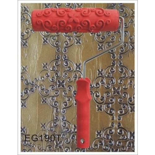 7" Coconut Pattern Rubber Roller Embossed Texture Pattern Paint Roller Home Decoration Paint Brush Background Wall Tool 7 Inch