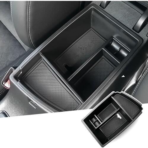 RUIYA For Niro 2016 2017 2018 2019 Car Armrest Box Storage Central Control Container Auto Interior Organize Accessories Black