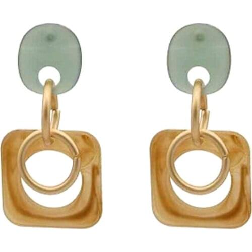 Korean Retro Graceful Dangle Earrings For Women Fashion Personality Geometric Stud Earrings 2021 Trend New Arrival Wholesale