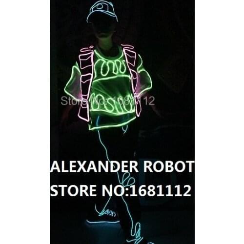 Luminous costume Picture/ EL / lluminated EL suit / lluminated EL / light up dress