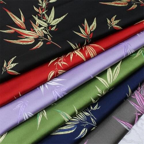 NCF75 Bamboo Leaves Pattern Chinese Style Fabric Home Textile Decoration Fabric Traditional Chinese Style Dress Fabric For Women