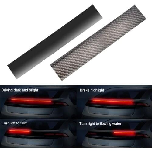 Universal Car Brake Lights 12V Taillight Turn Signal LED Spoiler Strip Rear Wing Fexible Waterproof LED Strip Warning Light