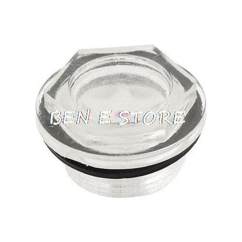 Air Compressor Hexagonal Head Oil Tank Liquid Level Indicator Sight Glass 27mm