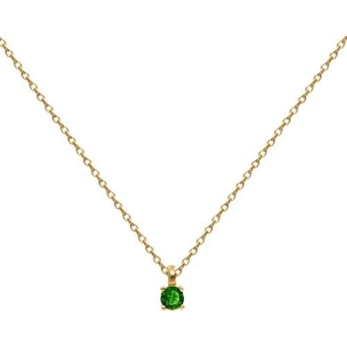 MA 925 Sterling Silver Gold Necklace For Women Crystal Pendants Necklace Jewelry Chain On The Neck Blue Green Red Daily Collares