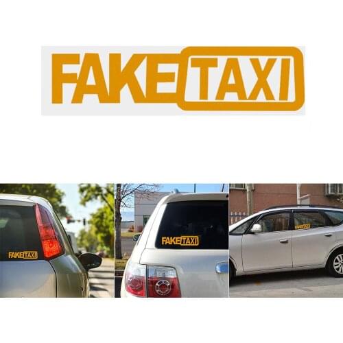 1Pcs Reflective Car Sticker Interchangeable Decal Drift Turbo Hoon Race Car Funny Decal FAKE TAXI Funny Sticker Easy To Paste