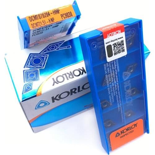 100PCS Inserts Original DCMT070204 HMP PC9030 Carbide Insert Internal Turning Tool Processed Stainless Steel Lathe Tool With Box