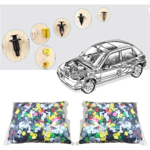 1000PCS Car Fastener Clips Auto Install Tools Kit Buckles Mixed Car Door Bumper Fender Rivet Retainer Clips