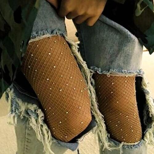 20D Diamond Fishnet Tights Crystal Rhinestone Mesh Pantyhose Lady Stockings