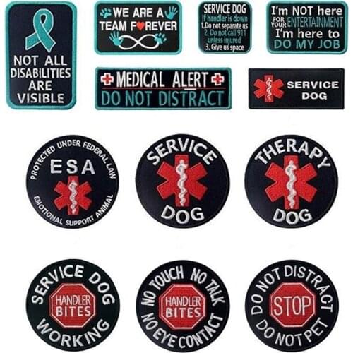 3DPatch SERVICE DOG IN TRAINING DO NOT TOUCH PATCH Badge DOG THERAPY TRAINING Police dog Tactical Vest Mesh Harness Patch