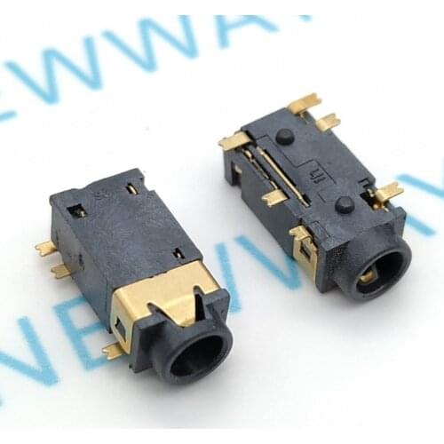 50Pcs 311 4.5 Pj-342 3.5Mm 3+3Pins Gold Plated Stereo Headphone Connector Adapter Power Plug Audio Video Jack Socket Plug