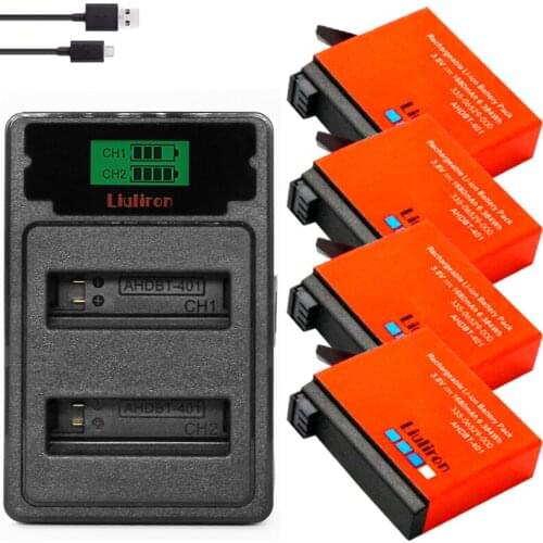 1680mAh hero4 Battery akku for Gopro Hero 4 Batteries Go Pro Hero4 bateria AHDBT 401 Action camera Accessories