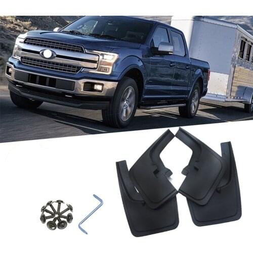 4 Pcs Mudguard With Wheel Eyebrow Car Accessories Front And Rear Wheels Without Perforation For Ford Raptor F150 2017-2020