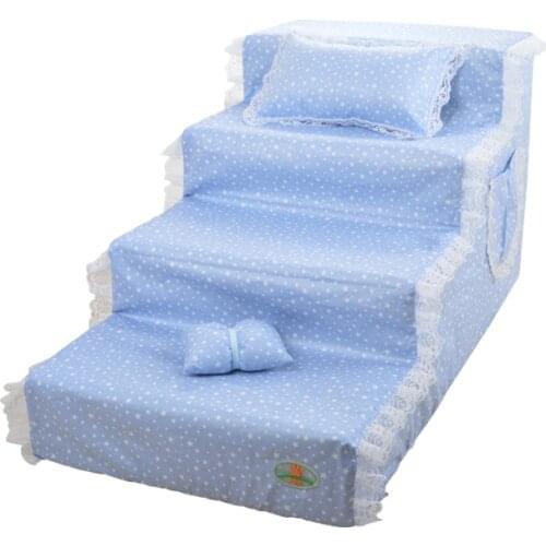 Pet Small Dog Sofa Pet Dog Cushion Teddy Stair Step Removable Wash Up The Bed Ladder Four-layer Dog Ladder Pet Stair Steps