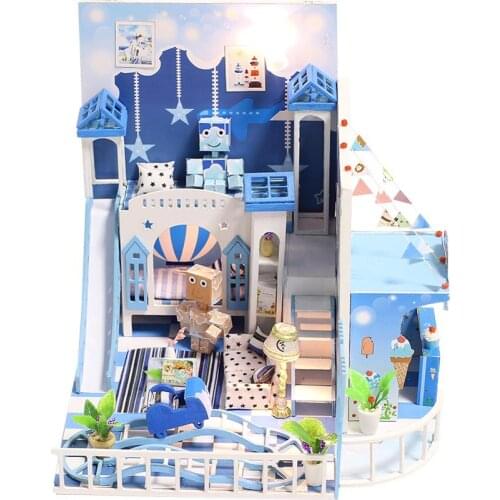 Childlike wishes Creative Combination of DIY Cottage Model Gift Puzzle Toys