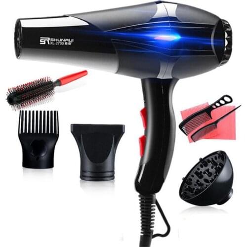 Black Pink Professional Hair Dryer Strong Power Home Hair Styling Tools Hot/Cold Air Blow Dryer 2 Speed Adjustment 100-240V 20