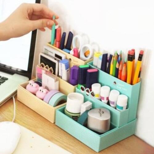 Good Quality DIY Paper Board Storage Box Desk Decor Stationery Makeup Cosmetic Organizer
