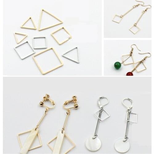 10pcs DIY Metal Geometric Pendant Jewelry Making Findings Connector Earrings