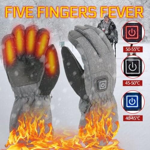 Motorcycle Electric Heated Gloves Heated Guantes Moto Heating USB Hand Warmer Thermal Heated Gloves Battery Powered Gloves