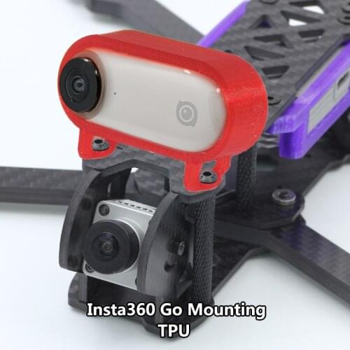 3D printed TPU Mount Framework For Insta360 GO Sports camera to FPV Racing Drone Quadcopter parts