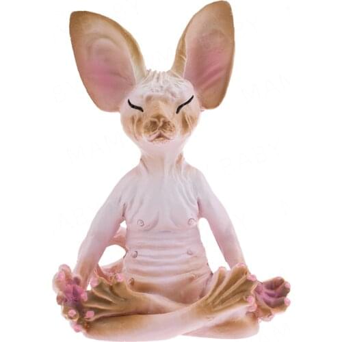 Sphynx Cat Meditate Collectible Figurines Handmade Decor Animal Model Figure Toys Handmade Home Decor Yoga Sphynx Cat Figure Toy