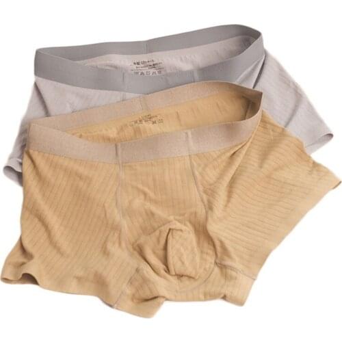 3 Pieces Mens Underwear Modal Cotton Boxers Simple Comfortable Men Boxer Shorts Breathable Panties Mid-Waist Underpants 2020 New