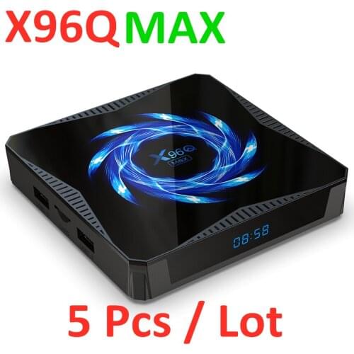 5pcs X96Q Max Android 10 Smart Tv Box Allwinner H616 6k Media Player 2.4G/5.8G Dual Wifi BT5.0 Google X96QMAX Set Top Box tvbox