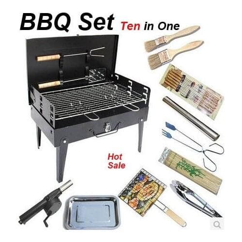 Outdoor camping hiking Charcoal Grill Picnic BBQ Grill for Barbecue grill oven outdoor stove