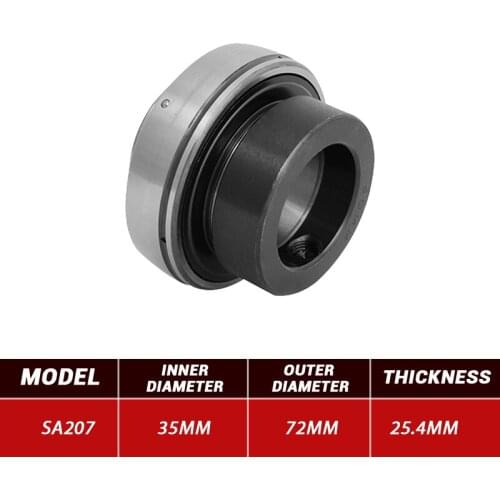 3pcs Outer Wire Bearing SA207 Mental Pillow Block Bearing SA207 35mm*72mm*25.4mm Steel Bearings High Quality