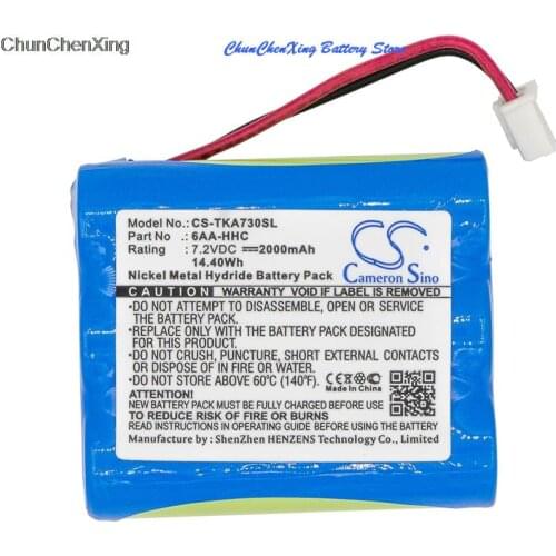 Cameron Sino 2000mAh Battery 6AA-HHC for TDK Life on Record A73, Life on Record A73 Boombox