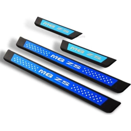 For MG ZS Car Accessories Stainless Steel Door Sill Cover Trim Scuff Palte Protector Guard