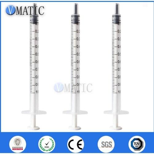 Free Shipping Non-Sterilized 50Pcs 1ml/cc Dispensing Plastic Liquid Dispenser Manual Syringe