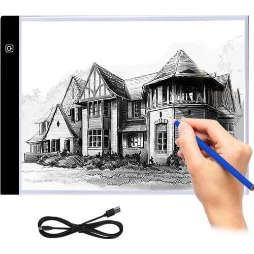 LED Lighted Drawing Board Ultra A4 Drawing Table Tablet Light Pad Sketch Book Blank Canvas For Painting Acrylic Paint