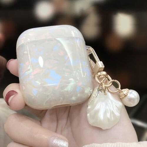 Beautiful Shiny Seashells Silicone Case for Airpods 1 2 Cover Good Bluetooth Wireless Earphone Cover For Airpods Pro Case