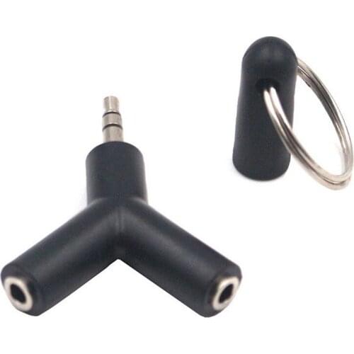 3.5mm Jack Mini Y Shape Male to 2 Female M/F Two-way Headphones Splitter Double Jack Audio Headset Connector Adapter