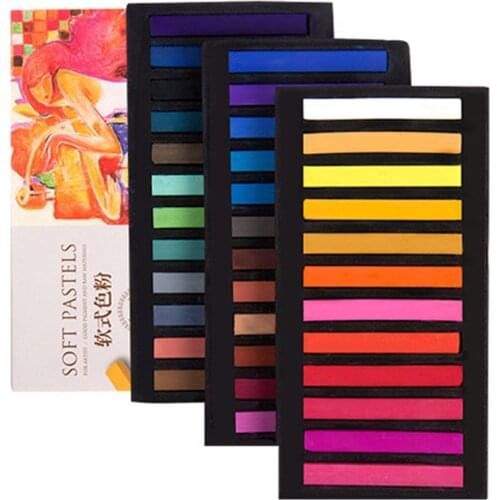 Soft Pastel Set Square Pastels Chalks Square Artist Pastel Set Box Of 12/24/36/48 Assorted Colors 6.5 * 1 * 1cm YGNE