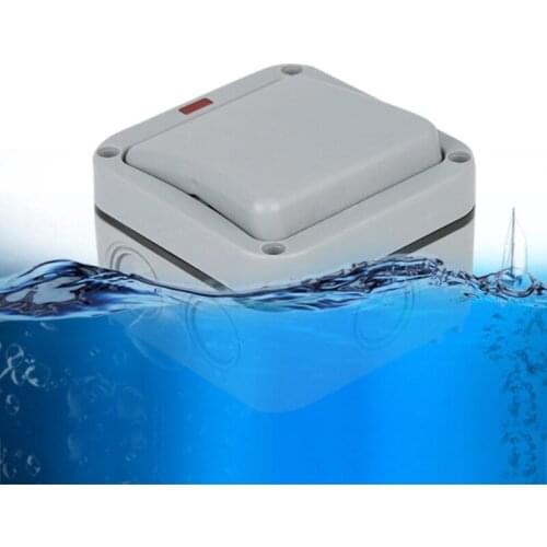 YYSD MP12 Wall Switch Outdoor Waterproof Dust-proof Wall Switch Socket for Garden