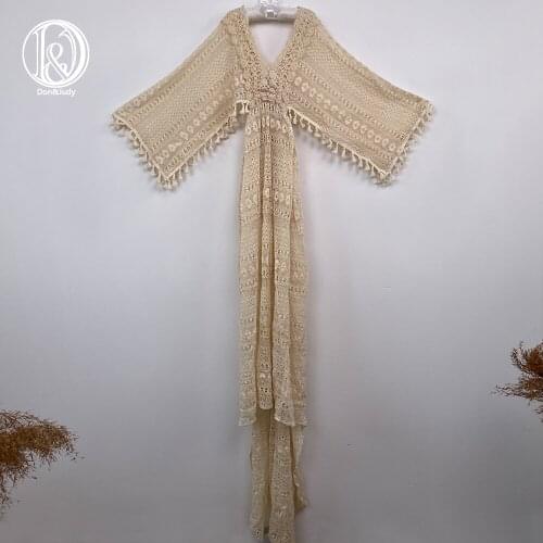 Don&Judy 4-8 Years Old Kid Girl Applique Dresses for Photo Shoot Party Evening Birthday Hollow Dress Photography Prop 2021