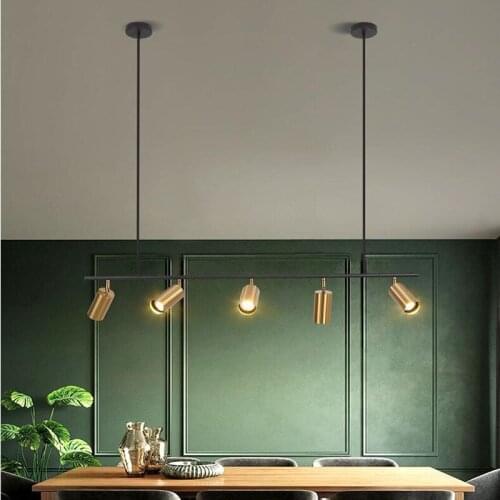 Gold Lampshade Pendant Lights LED Hanging Spotlight Pendant Lamp Nordic Design dinning room metal Pendant Lighting luminaire