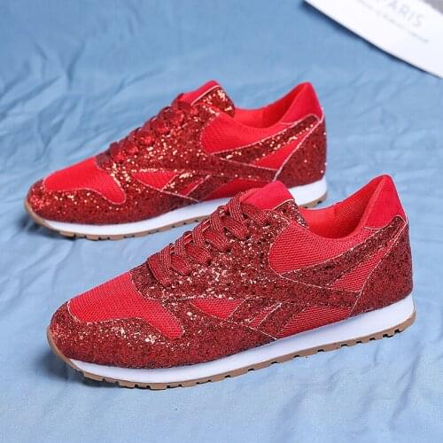 Sponge Cake Sequin Moving Casual Shoes Breathable Rhinestone Fashion Womens Vulcanized Shoes Large Size 43 Soft and Comfortable