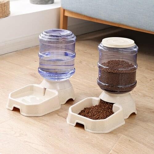 Pet Supplies Large Capacity Automatic Cat Feeder 5 Colors Plastic Dog Bowl Suitable for Small Animal Puppy Drinking Fountain