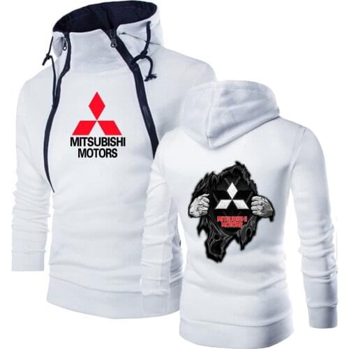 20 Mitsubishi Car LOGO Harajuku Style Leisure Pullover Brand Hooded Sweatshirt Tracksu