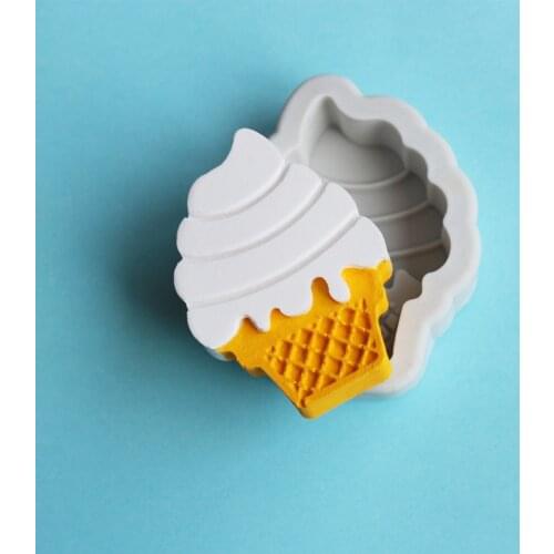 Ice cream cone silicone mold DIY fondant cake mousse mold chocolate dry Pez mold baking utensils
