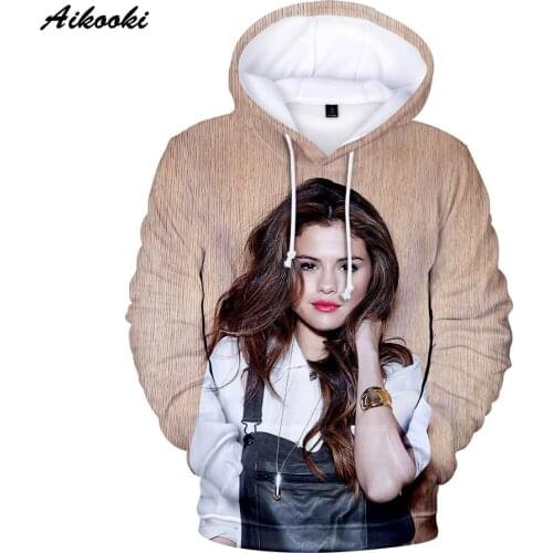 Hip Hop Fashion 3D Selena Gomez Hoodies Sweatshirts Men Women Sweatshirt Mens Hooded Selena Gomez Boy/girls Polluvers Coats Top